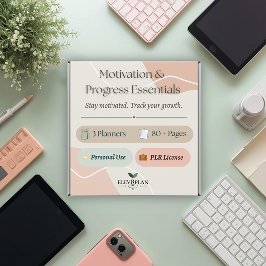 Motivation & Progress Essentials — 3 Guided Planners