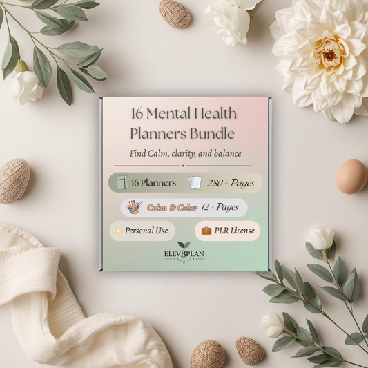 16 Mental Health Planners Bundle + Calm & Color Bonus