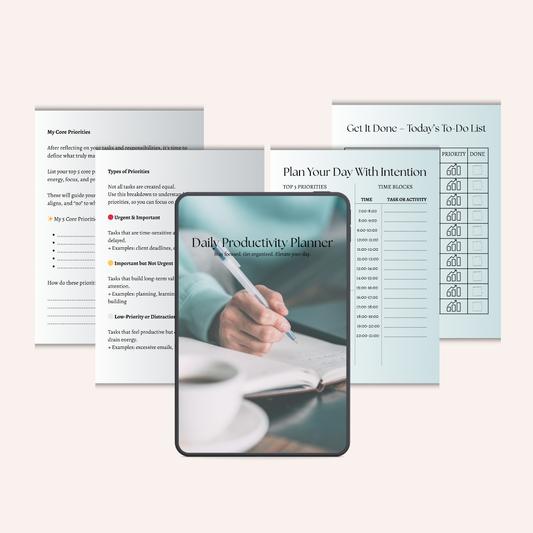 Productivity Boost Essentials - 3 Guided Planners