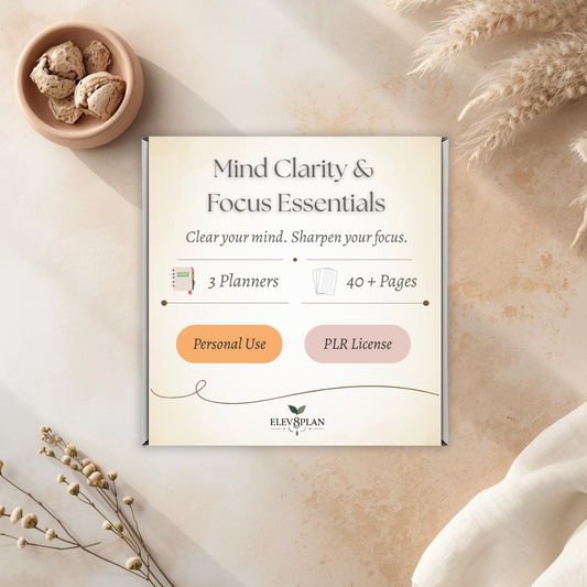 Mind Clarity & Focus Essentials — 3 Guided Journals