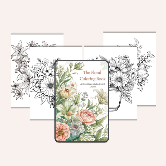 The Floral Coloring Book – Relax. Create. Bloom.