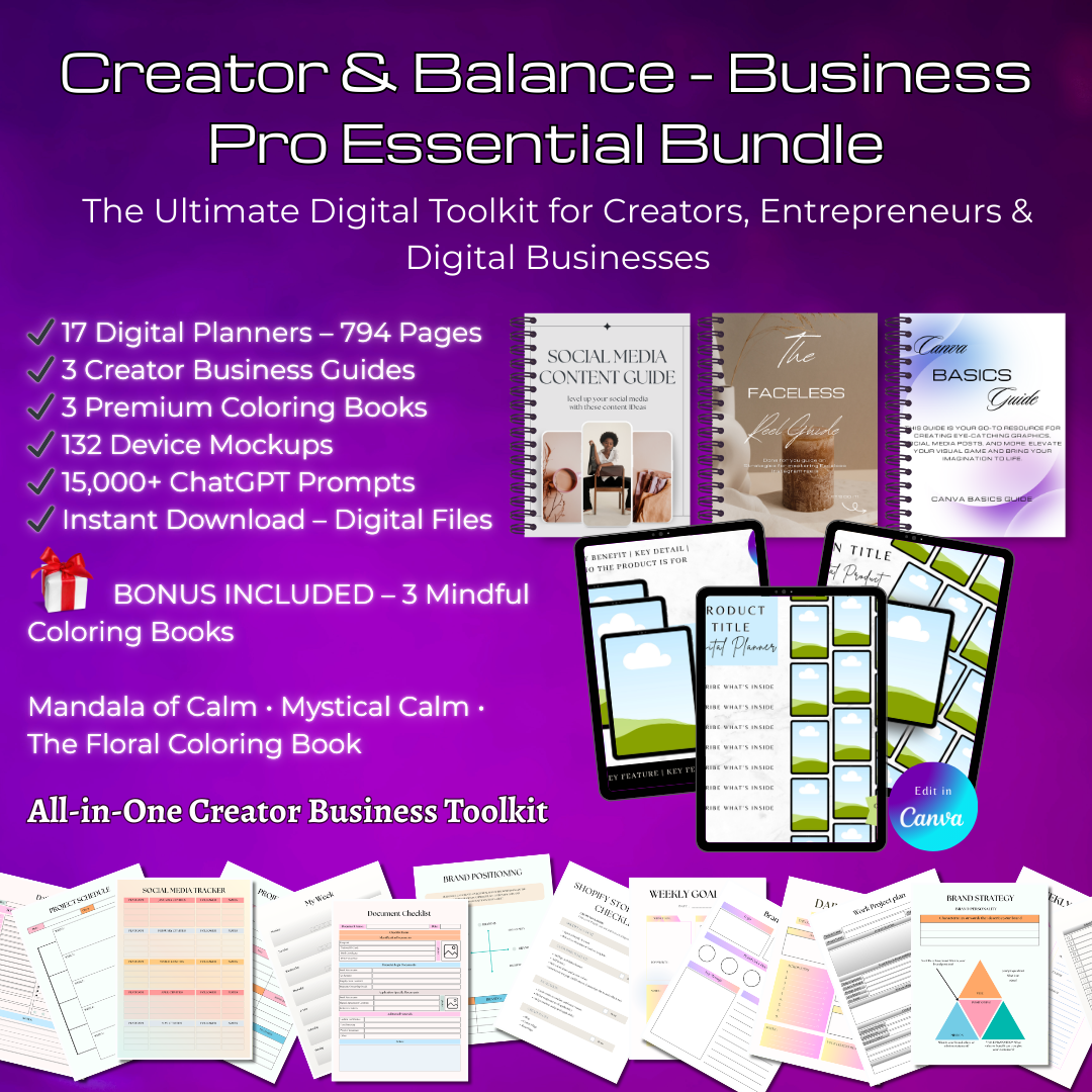 Creator and Business Pro Essentials Bundle